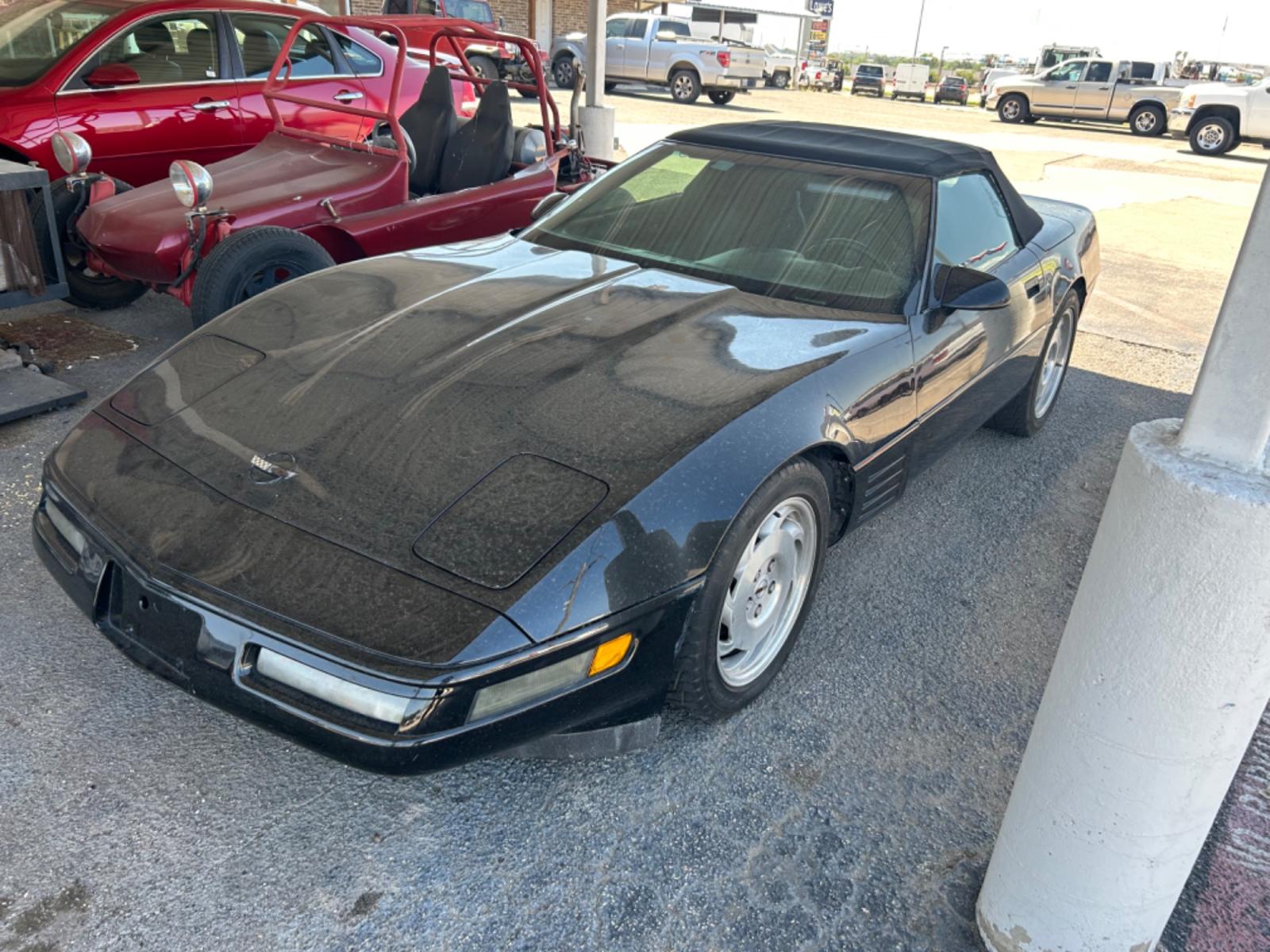 1994 Black Chevrolet Corvette Convertible (1G1YY32P6R5) with an 5.7L V8 OHV 12V engine, located at 1687 Business 35 S, New Braunfels, TX, 78130, (830) 625-7159, 29.655487, -98.051491 - Photo #0